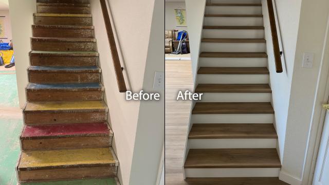 Stairs remodeling project | Before - After