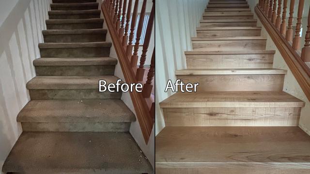 Stairs remodeling project | Before - After