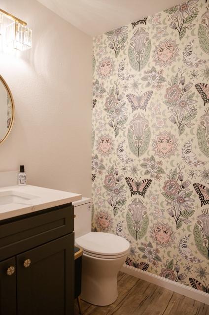 Bathroom Vanity & Wallpaper Upgrade – Interior Remodeling