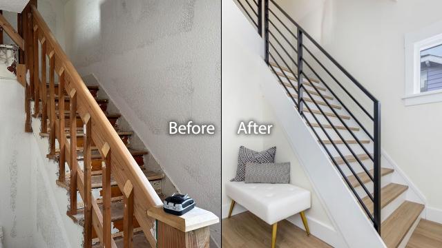 Stairs remodeling project | Before - After